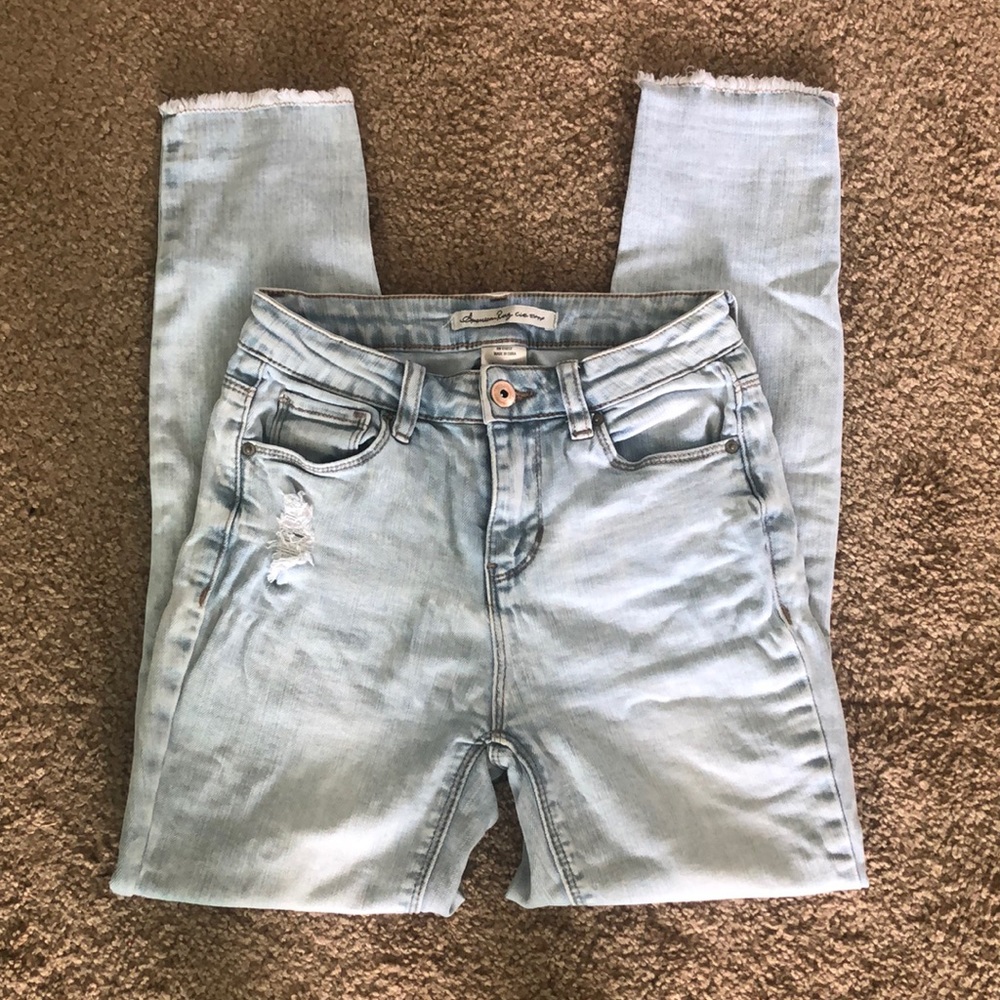 Light blue skinny jeans